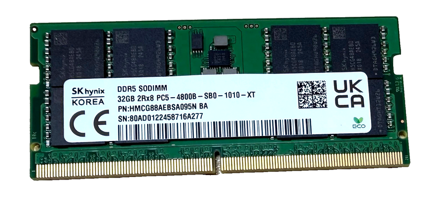 OEM SK Hynix 32GB DDR5-4800 PC5-4800B 2Rx8 SO-DIMM Laptop RAM HMCG88AEBSA095N