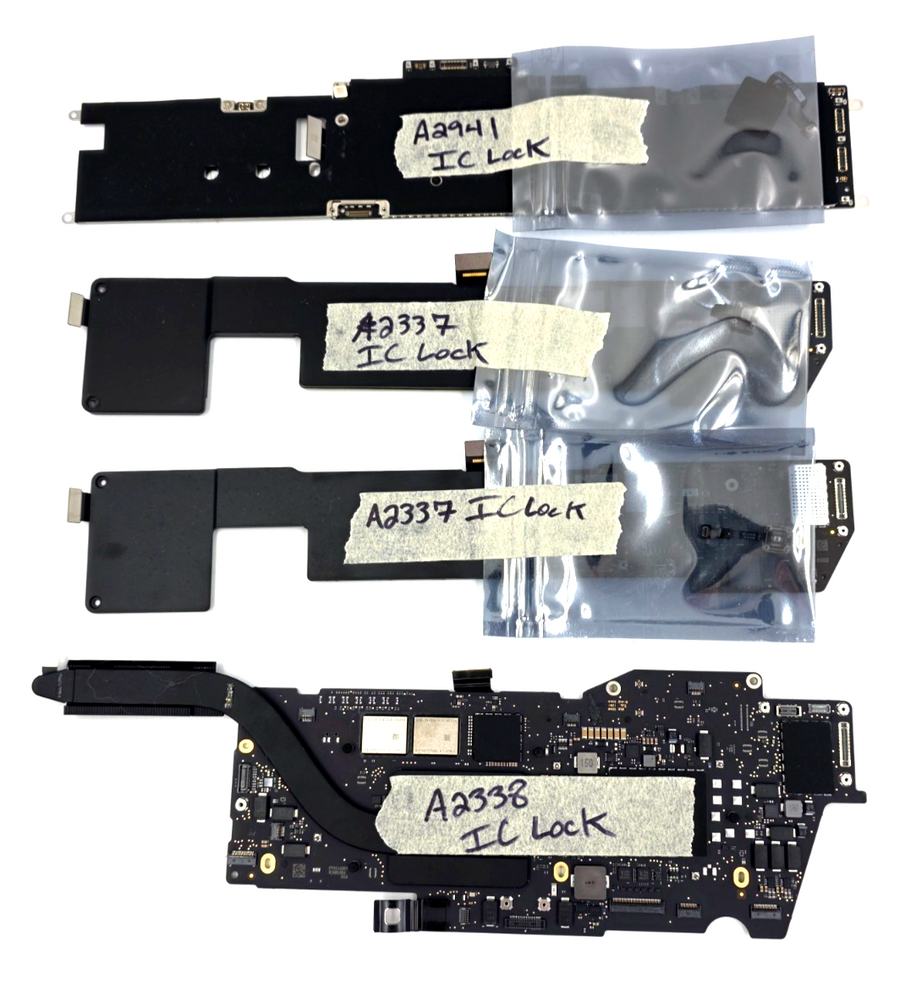 Apple Macbook Pro Air Lot of 4 Logic Boards IC L0ck FOR PARTS A2941 A2338 A2338