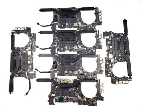 Lot of six Macbook Pro A1398 2013 Motherboards - NON FUNCTIONAL PARTS ONLY