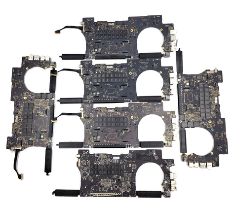 Lot of six Macbook Pro A1398 2013 Motherboards - NON FUNCTIONAL PARTS ONLY