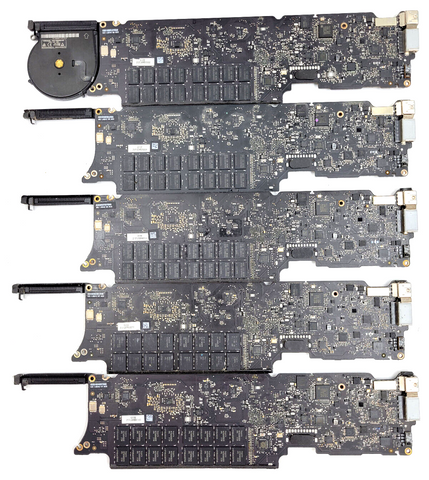 Lot of five Macbook Pro A1466 2012 Motherboards NON FUNCTIONAL PARTS ONLY