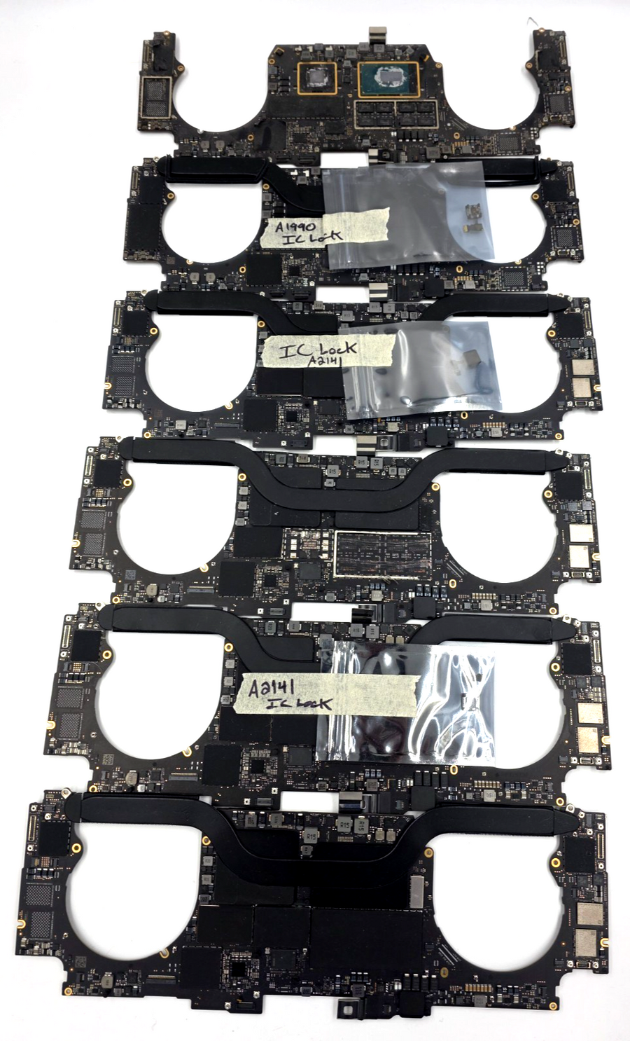 OEM Apple Macbook Pro Lot of 6 Logic Boards Various Issues FOR PARTS A1990 A2141