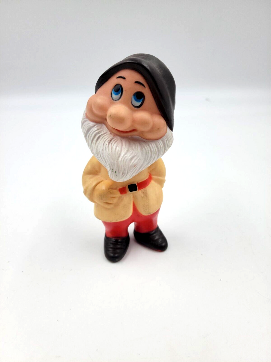 Vintage Snow White and the Seven Dwarves Vinyl Squeaky Figures  Bashful