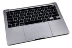 OEM A2251 Apple Macbook Pro 13" Topcase Keyboard Trackpad Space Gray Grade C