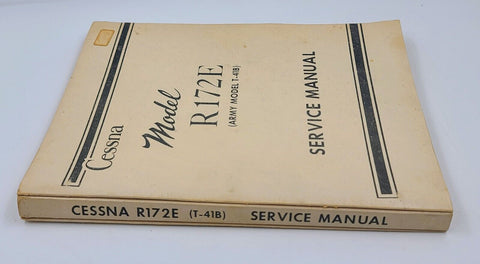 Vintage Cessna R172E Service Manual Army Model T-41B Dated November 1966 - Mobile Revival