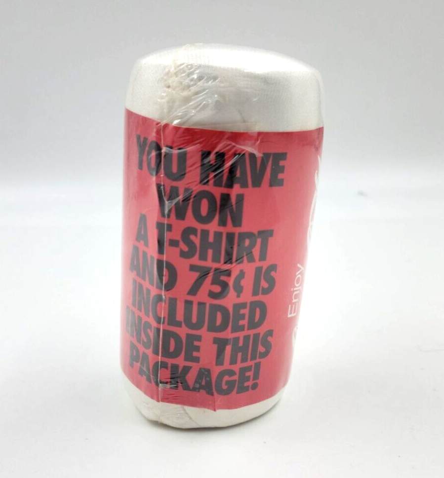 Coca-Cola Promotional Compressed Shirt from 1995 with 75 Cents - Factory Sealed - Mobile Revival