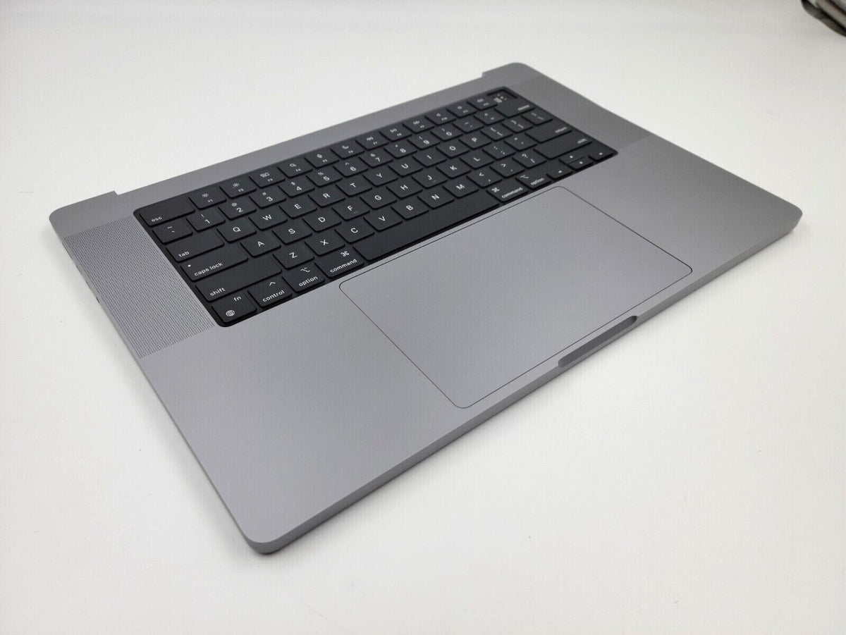 OEM 2485 Apple Macbook Pro 16" Topcase Keyboard Trackpad Battery Gray Silver - Mobile Revival